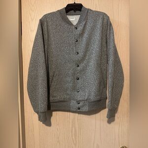 Unisex American Apparel Heather Gray Made in USA Flex Fleece Club Jacket Small